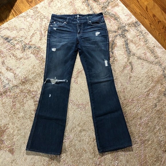 7 for all mankind jeans-31W-Boot Cut-Dark wash. - Picture 2 of 5
